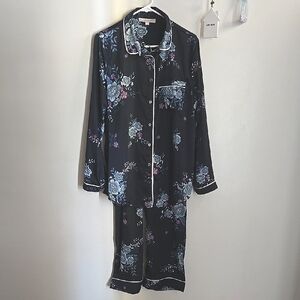 Loft Floral Black Pajama Set